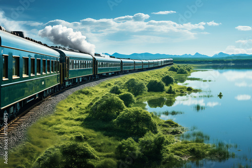 A journey on the iconic Trans-Siberian Railway, traversing vast landscapes and diverse cultures on one of the world's longest train routes. photo