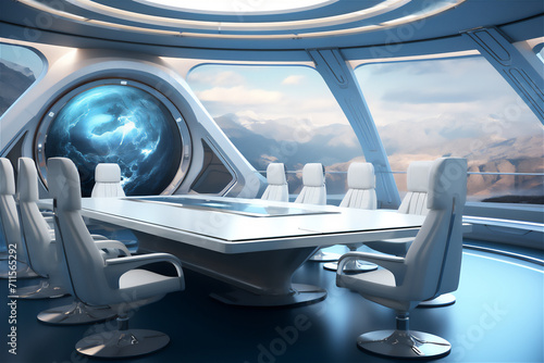 luxury modern conference room illustration