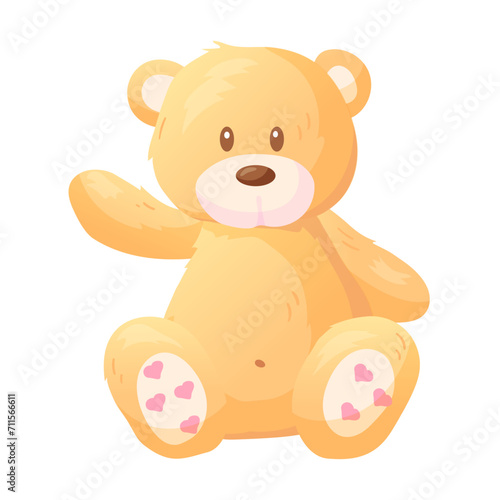 Vector flat soft bear for different porposes.