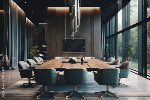 luxury modern conference room illustration photo