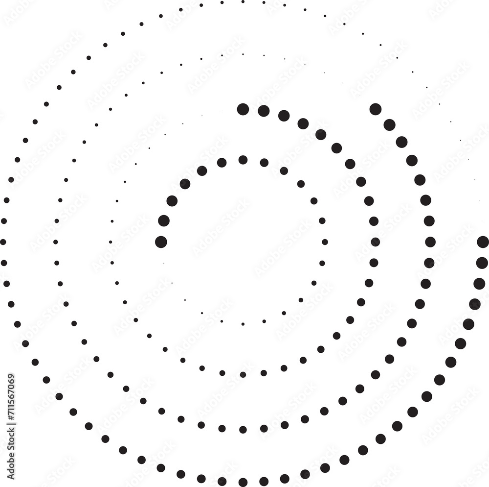 Halftone circular dotted spiral. Design element Halftone circular dotted spiral. Design element