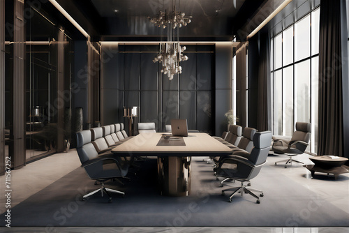 luxury modern conference room illustration