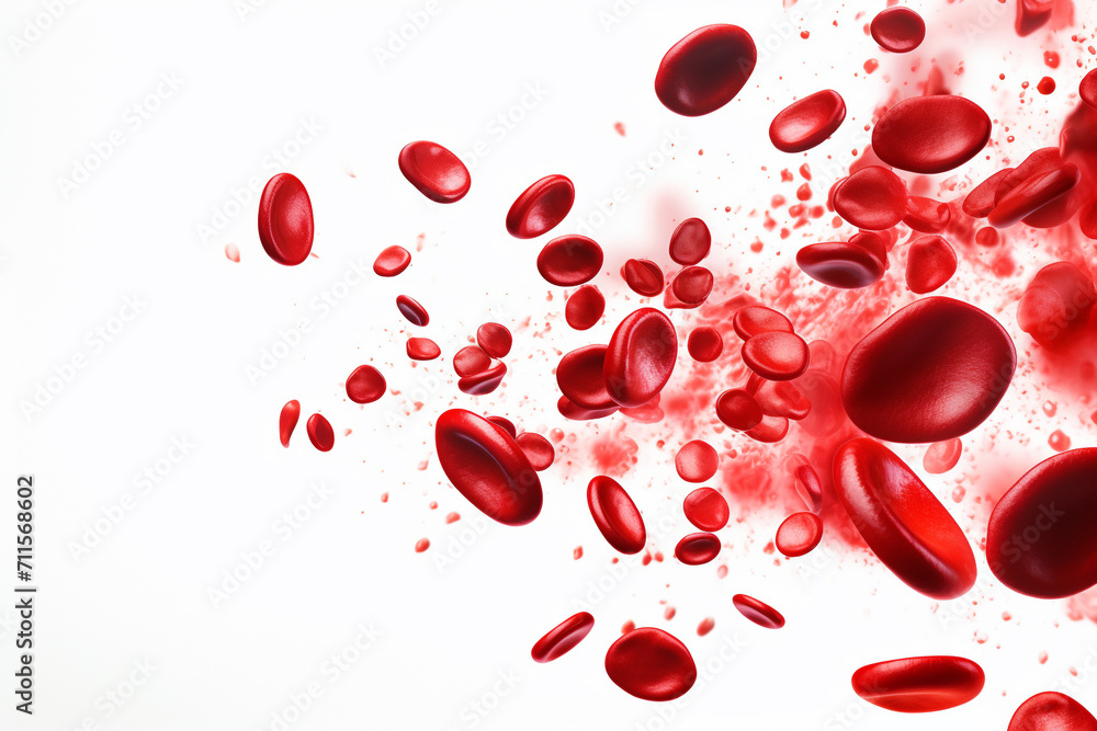 red cells on white red cells on white
