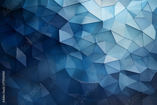 creative mosaic of blue shades of geometric details photo