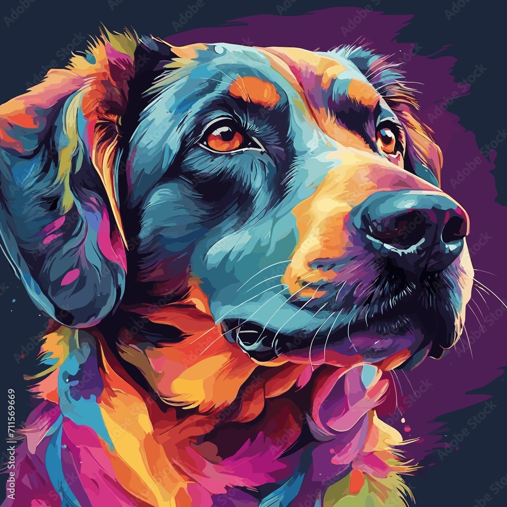 illustration abstract dog	
