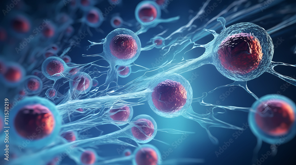 Cell background, virus cells, medical research background Cell background, virus cells, medical research background