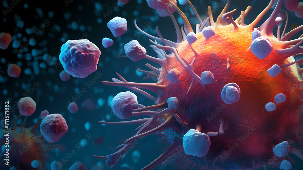 Cell background, virus cells, medical research background Cell background, virus cells, medical research background