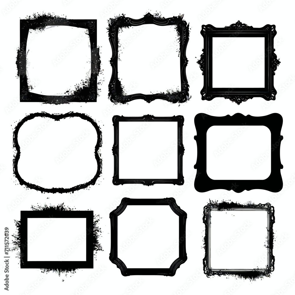 Grunge black vector box art on white background Generative Ai Grunge black vector box art on white background Generative Ai