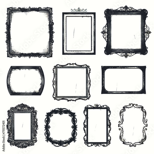 Wallpaper Mural Grunge black vector box art on white background Generative Ai Torontodigital.ca
