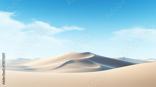 sand dunes background under a blue sky © benjawan