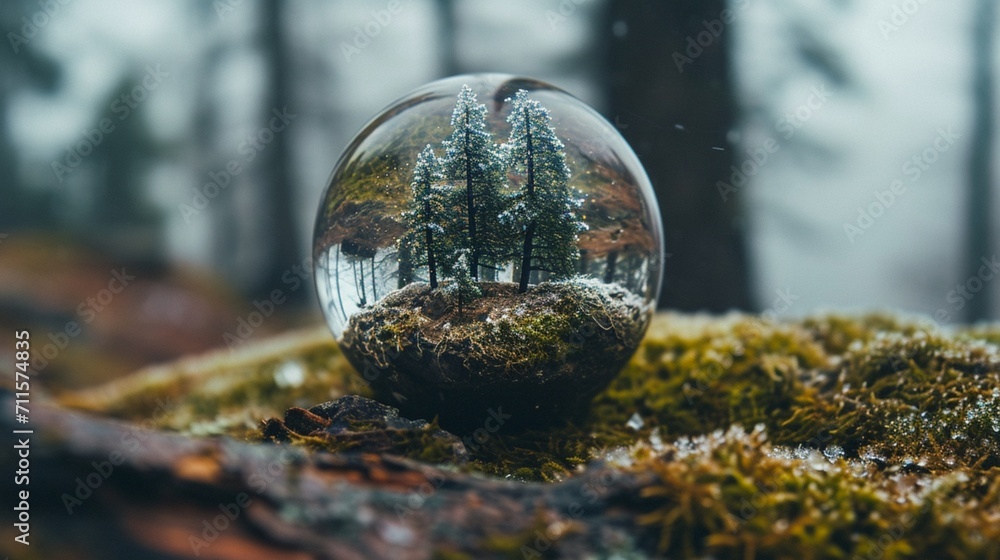 A Fusion of Nature and Technology Displayed - AI Generative A Fusion of Nature and Technology Displayed - AI Generative