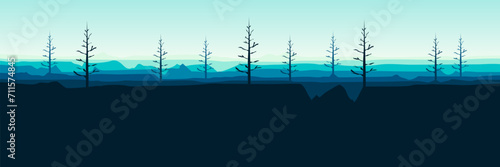 sunset dusk sky horizon vector illustration good for wallpaper, backdrop, background, web banner, and design template