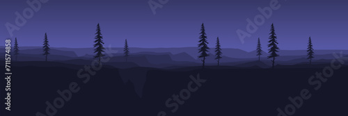 sunset dusk sky horizon vector illustration good for wallpaper, backdrop, background, web banner, and design template