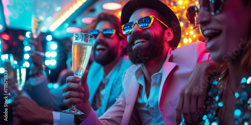 Gruppe von Männern feiert Junggesellenabschied