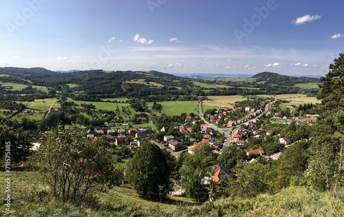Panorama of Stramberk village in Moravia, Czech Republic