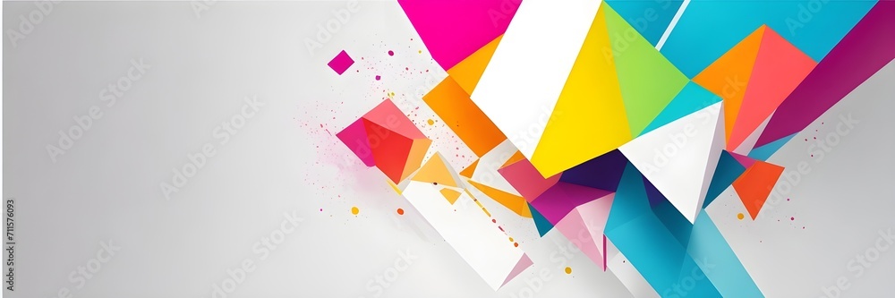 Abstract colorful background with geometric shapes and paint splash. Colorful geometric background baner with empty space. Abstract colorful background with geometric shapes and paint splash. Colorful geometric background baner with empty space.
