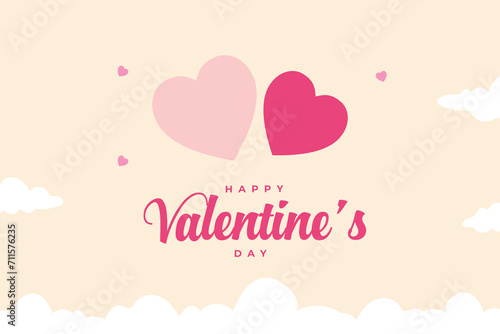Valentine s Day background  happy white valentine s day banner