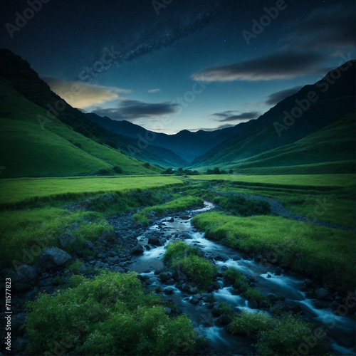 landscape with river and mountains © Muhammad