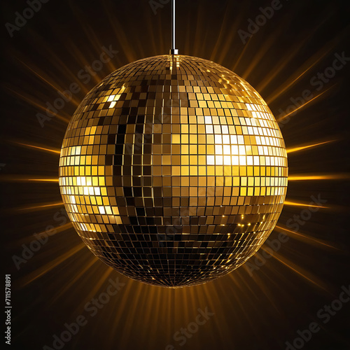 disco ball with lights. Ai