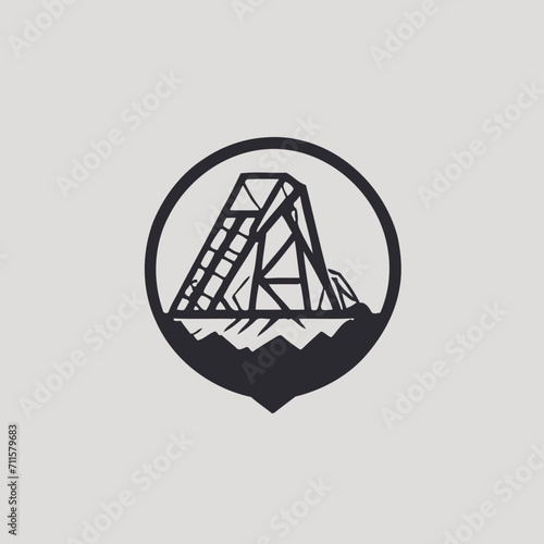 Coal Mining logo Eps Format Very Cool Design
