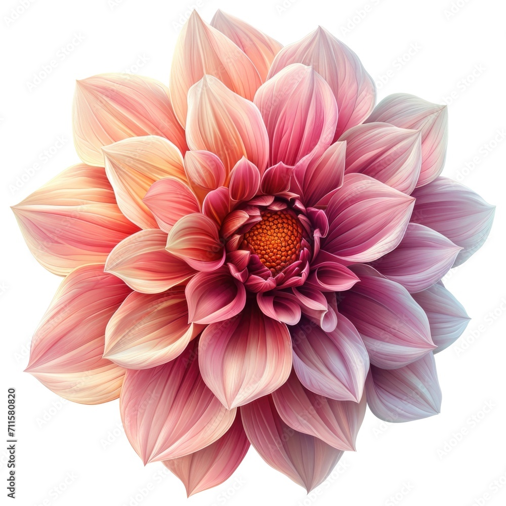 Obraz premium A close up of a pink flower on a white background