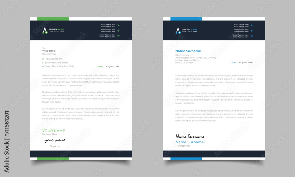 Professional And Modern Letterhead Design Business Letterhead Template Design Professional And Modern Letterhead Design Business Letterhead Template Design