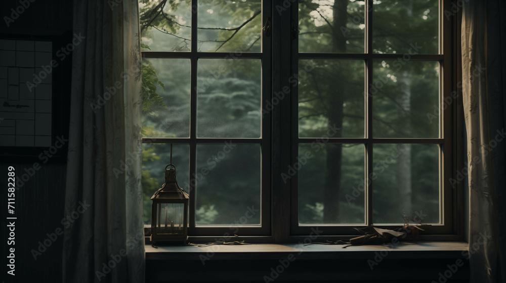 window inside house, See things outside the window. window inside house, See things outside the window.