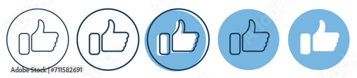 Thumb up icon. Like notification icon. Social network app icon.