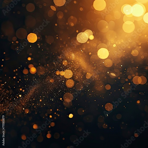background that showcases a photorealistic mix of gold and black gradient spots, creating an ethereal atmosphere. Generative AI © Worrapol