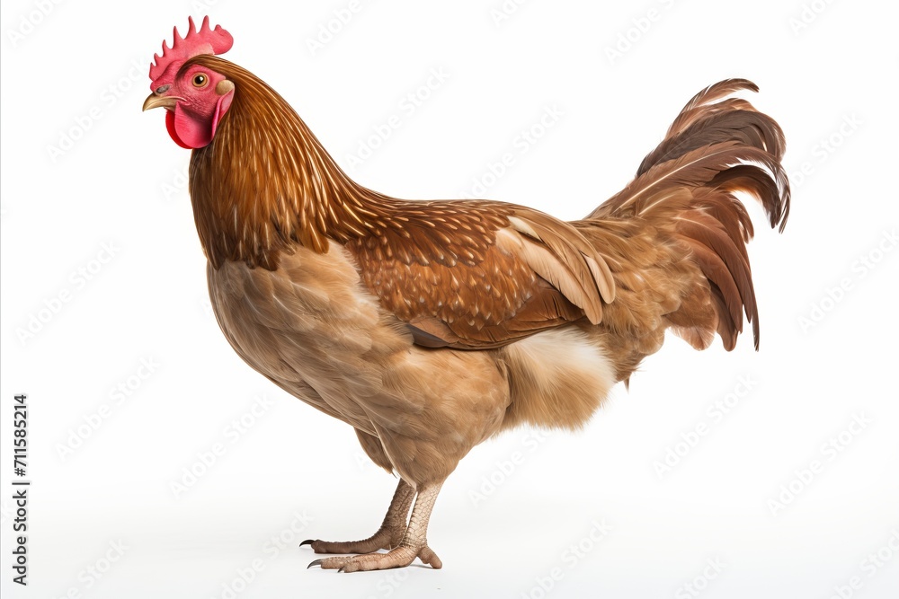 Fototapeta premium Fresh raw chicken meat isolated on white background for sale in a market or grocery store