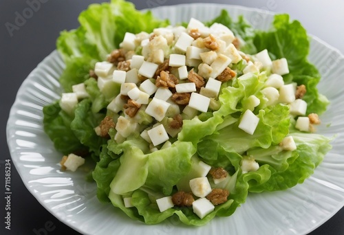 Fresh salad lettuce (also known as butterhead Boston Bibb Buttercrunch and Tom Thumb Arctic King) is photo