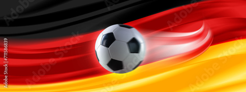Football ball and the German flag  European football championship
