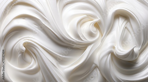 Creamy vanilla yogurt close up on white background, perfect for a healthy snack option