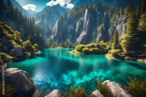 lake in the mountains © Malik Studio    