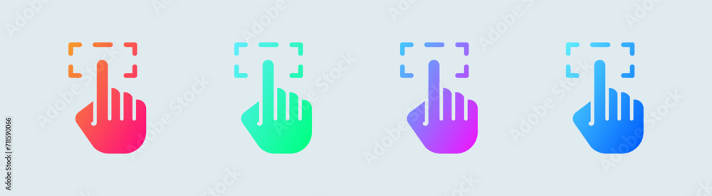 Selection solid icon in gradient colors. Click signs vector illustration. Selection solid icon in gradient colors. Click signs vector illustration.