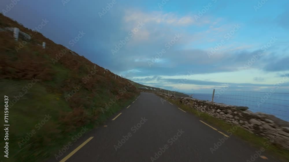POV Driving on coastal road Scotland POV Driving on coastal road Scotland