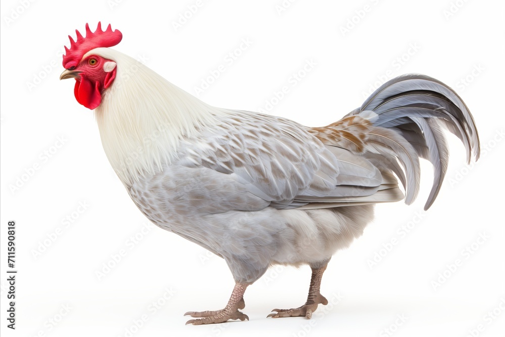 Fototapeta premium Raw chicken meat isolated on white background, ideal for food photography and culinary concepts