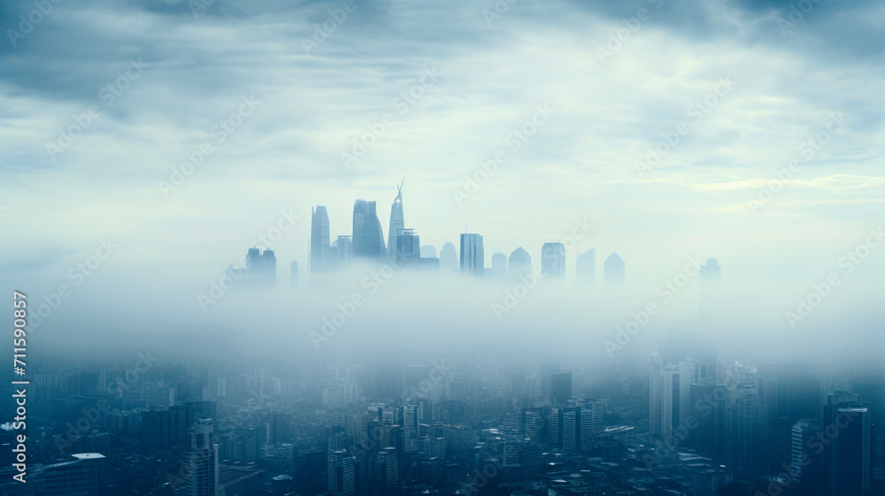 Fototapeta premium City in fog