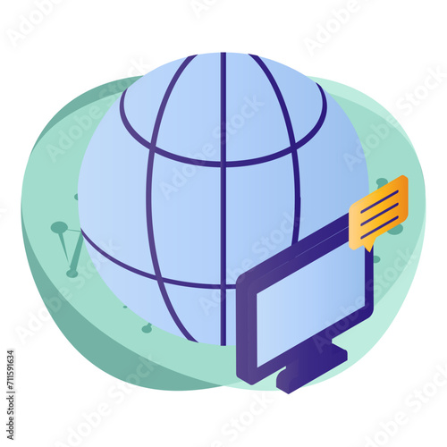 Global Business and Organizational Excellence Concept Vector Icon Design, Big data Symbol, Business intelligence Sign,Web hosting and Data Center Stock Illustration