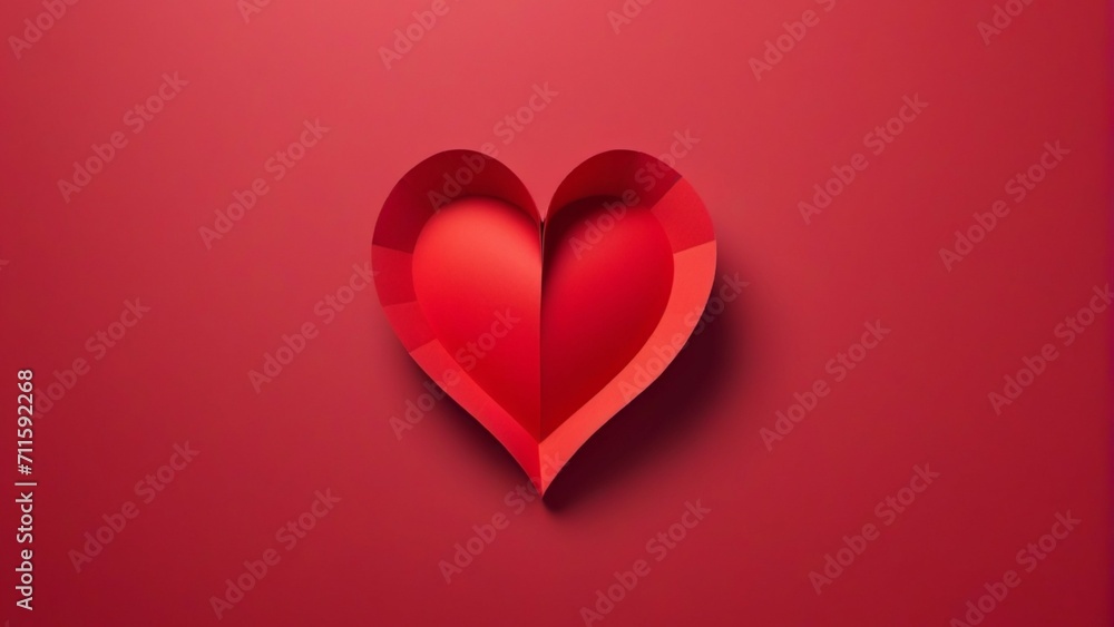Red paper heart background