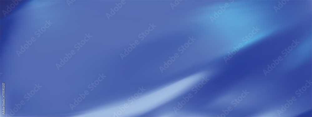 Fototapeta premium Abstract blue gradient background. Minimalistic subtle wavy silk texture. 3D vector illustration.