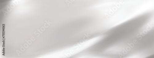 Abstract white gradient background. Minimalistic subtle wavy silver silk texture. 3D vector illustration.
