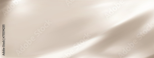 Abstract light beige gradient background. Minimalistic subtle wavy silk texture. 3D vector illustration. photo