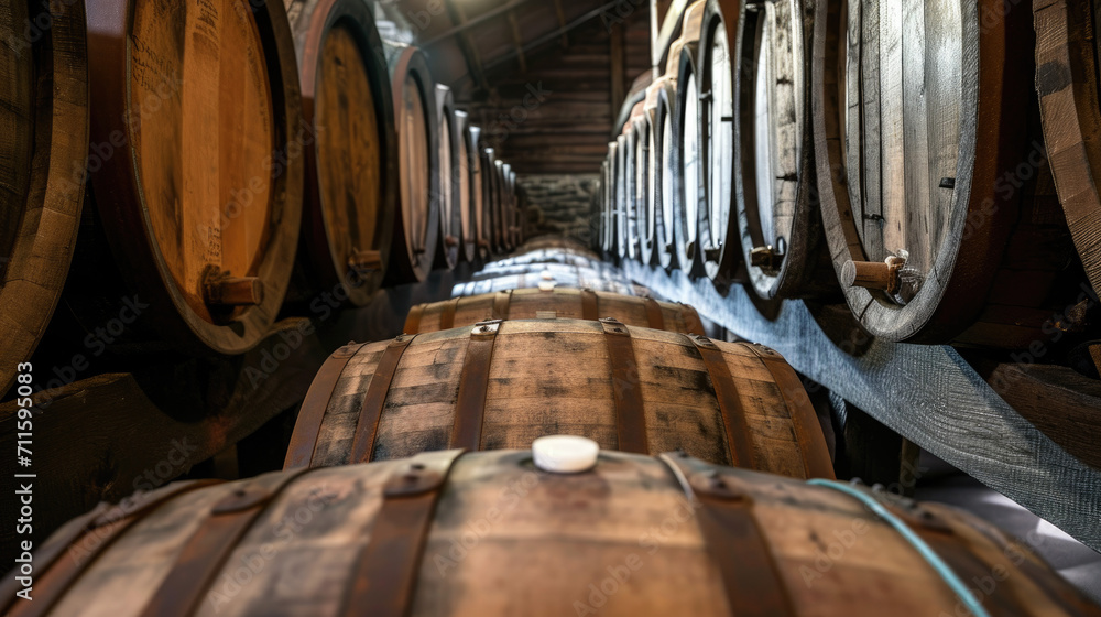 Whiskey barrels, bourbon scotch wine