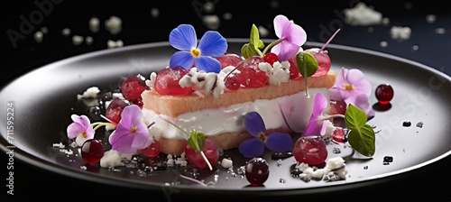 Fototapeta Naklejka Na Ścianę i Meble -  Indulge in refined and elegant cuisine by michelin star chefs  a gourmet epicurean journey