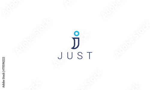 Letter j simple and minimal line art logo photo