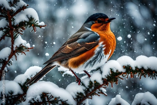 Develop a dialogue between characters discussing the migratory patterns and habits of winter robins, adding an educational element to the snowy setting.