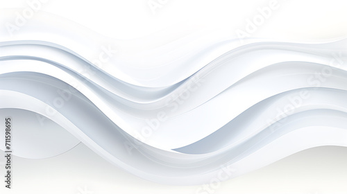 White and light grey abstract wave background. Modern lines form an elegant, luxurious, smooth, and clean texture. Gives the design an exclusive feel. Created with Generative AI.