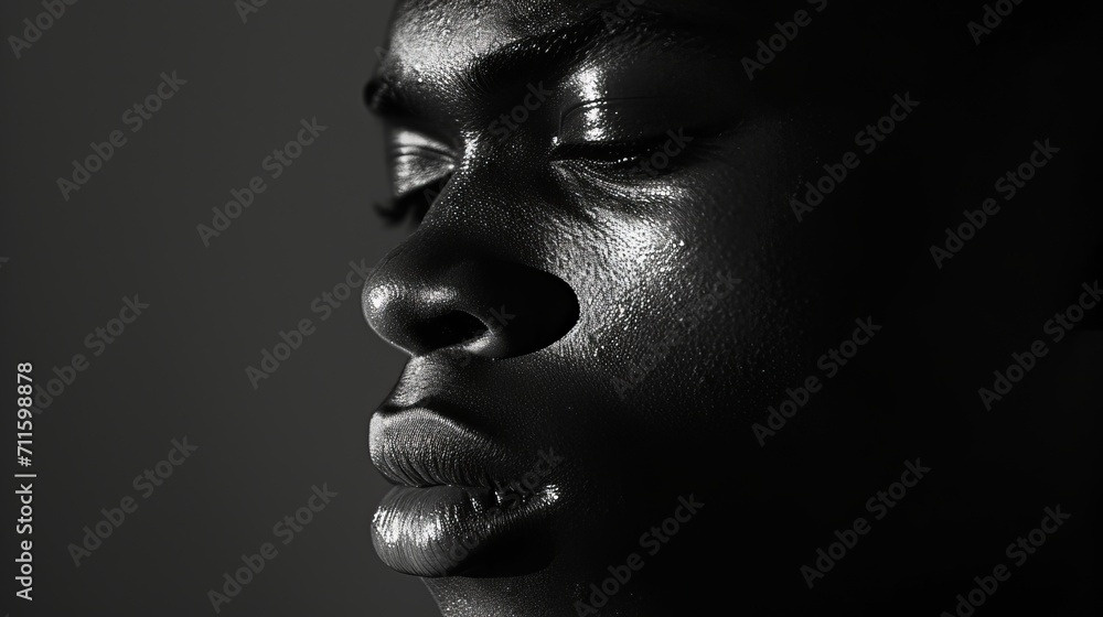 Black and white portrait of a man Black and white portrait of a man