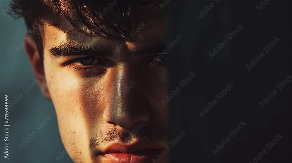 Close up portrait of a man Close up portrait of a man